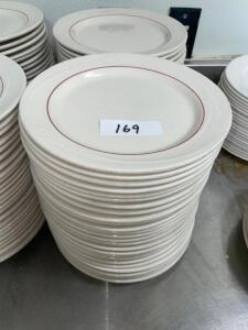 DESCRIPTION: (30) 9" CHINA PLATES SIZE 9" LOCATION: KITCHEN THIS LOT IS: SOLD BY THE PIECE QTY: 30