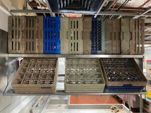 DESCRIPTION: (12) ASSORTED GLASS RACKS. LOCATION: KITCHEN THIS LOT IS: SOLD BY THE PIECE QTY: 12