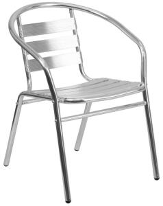 (4) METAL STACKING CHAIRS