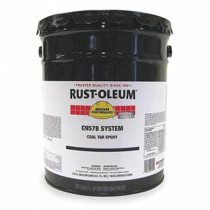 DESCRIPTION (1) RUST-OLEUM BLACK COAL TAR EPOXY COATING BRAND/MODEL RUST OLEUM/3XH22 ADDITIONAL INFORMATION RETAIL $ 384.00, MATTE FINISH, 100-130 SQ