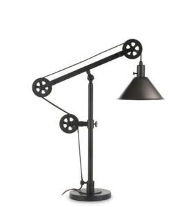 (1) TABLE LAMP WITH PULLEY SYSTEM