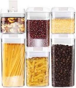 (1) SET OF (6) AIRTIGHT FOOD STORAGE CONTAINER SET