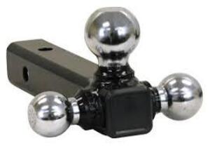 (1) TRI BALL TRAILER HITCH WITH CHROME TOW BALLS