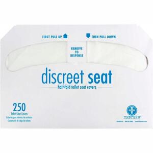 (1) CASE OF (20) PACKS OF (250) HALF FOLD TOILET SEAT COVERS