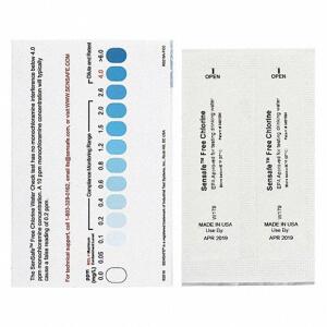 (4) TEST STRIPS FREE CHLORINE