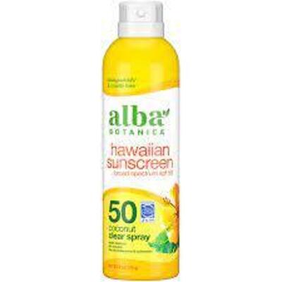 (2) CLEAR HAWAIIAN SUNSCREEN SPRAY