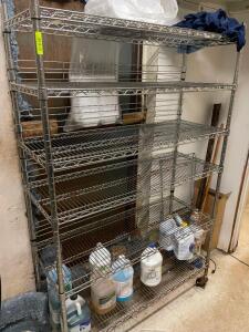 48" X 18" SIX TIER WIRE SHELF.