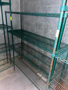 60" X 18" FOUR TIER COATED WIRE SHELF