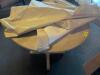 40" ROUND WOODEN TABLE W/ DROP LEAF SIDES - 2