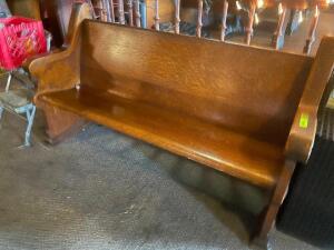 60" WOODEN CHURCH PEW