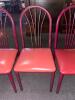 (16) MAROON METAL CHAIRS W/ VINYL SEAT CUSHIONS - 2