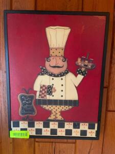 (2) CHEF THEMED PIECES OF DECORATION