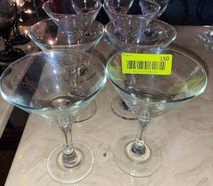 (6) MARTINI GLASSES