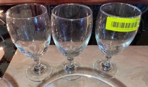 (3) WATER GOBLETS