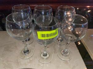 (6) WINE GLASSES