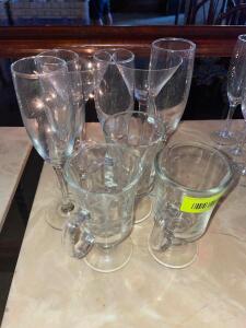 (1) LOT OF ASSORTED BAR GLASSES