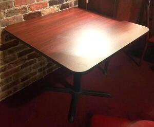 36" X 36" WOODEN DINING TABLE