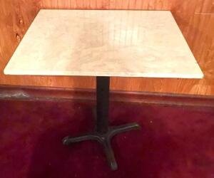 30" X 24" FAUX MARBLE DINING TABLE