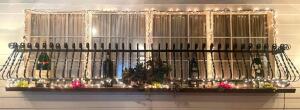 13' X 2' WROUGHT IRON DECORATIVE FENSE W/ DECOR AS SHOWN