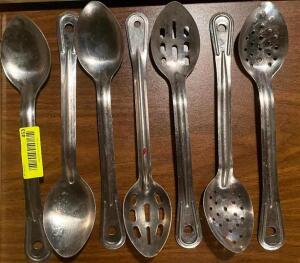 ASSORTED SERVING SPOONS AS SHOWN