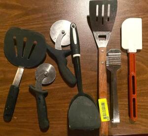 ASSORTED COOKING UTENSILS AS SHOWN