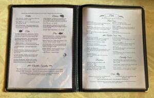 "NICOLLETI'S" FOOD MENU (APPROXIMATELY 20 MENUS)