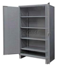 DESCRIPTION: (1) HEAVY DUTY PEGBOARD AND SHELF CABINET BRAND/MODEL: DURHAM #440716 INFORMATION: GREY RETAIL$: 2840.37 EA SIZE: 12G 36"W 24"D 78"H QTY: