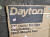 DESCRIPTION: (1) WALL MOUNTED OSCILLATING FANC BRAND/MODEL: DAYTON #6ALF1 RETAIL$: 449.92 EA SIZE: 30" BLADE QTY: 1 - 2