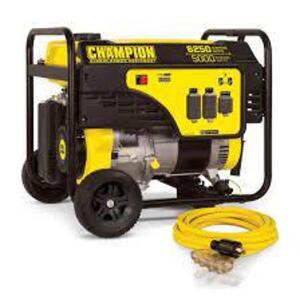 DESCRIPTION: (1) PORTABLE INVERTER GENERATOR BRAND/MODEL: CHAMPION #201041 RETAIL$: 865 EA SIZE: 5000W QTY: 1