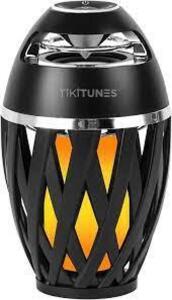 DESCRIPTION: (1) BLUETOOTH SPEAKER + AMBIENT LIGHT BRAND/MODEL: TIKITUNES 001 ( BLACK) RETAIL$: 39.99 QTY: 1