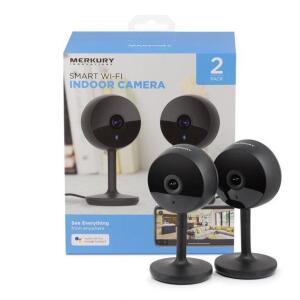 DESCRIPTION: (1) PACK OF (2) 1080P WI-FI SECURITY CAMS BRAND/MODEL: MERKURY INNOVATIONS RETAIL$: 48.37 QTY: 1