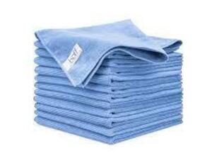 DESCRIPTION: (2) PACKS OF APPROX (100) MICROFIBER TOWELS INFORMATION: BLUE RETAIL$: $257.58 EA SIZE: 40X60 QTY: 2