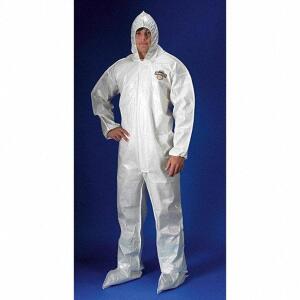 DESCRIPTION: (4) HOODED COVERALL WITH ATTACHED BOOT BRAND/MODEL: LAKELAND #6EHN1 INFORMATION: WHITE RETAIL$: $27.27 EA SIZE: L QTY: 4