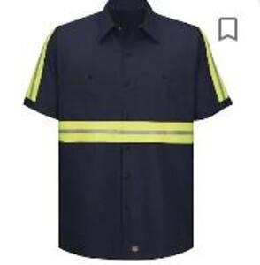 DESCRIPTION: (4) HIGH VIZ INDUSTRIAL WORK SHIRT BRAND/MODEL: RED KAP INFORMATION: BLUE RETAIL$: $42.00 EA SIZE: XXL RG QTY: 4