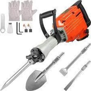 DESCRIPTION: (1) DEMOLITION HAMMER BRAND/MODEL: VEVOR #Z1G-ST-65 INFORMATION: ORANGE RETAIL$: 169.99 EA QTY: 1