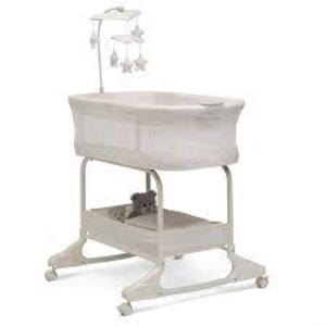 DESCRIPTION: (1) SLEEPCOOL ROCKING BASSINET WITH AIRFLOW MESH BRAND/MODEL: DELTA CHILDREN #LF20353-2211 INFORMATION: WHITE RETAIL$: 109.99 EA QTY: 1