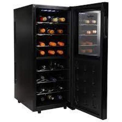 DESCRIPTION: (1) WINE COOLER FRIDGE BRAND/MODEL: KOOLATRON INFORMATION: BLACK RETAIL$: 379.99 EA SIZE: 24 BOTTLES QTY: 1