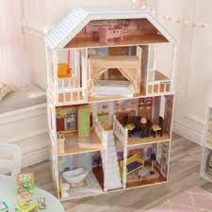 DESCRIPTION: (1) SAVANNAH DOLLHOUSE BRAND/MODEL: KIDKRAFT INFORMATION: PINK & WHITE RETAIL$: 134 EA QTY: 1