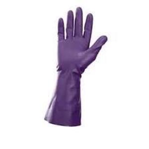 DESCRIPTION: (4) PACKS OF APPROX (12) CHEMICAL RESISTANT GLOVES BRAND/MODEL: KLEENGUARD G80 INFORMATION: PURPLE RETAIL$: $4.52 A PAIR SIZE: SIZE S/7 Q