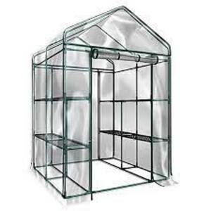 DESCRIPTION: (1) WALK IN GREENHOUSE BRAND/MODEL: HOME COMPLETE #CH-4202 RETAIL$: $89.95 EA SIZE: 95X35X13 CM QTY: 1