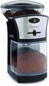 DESCRIPTION: (1) COFFEE BURR GRINDER BRAND/MODEL: CAPRESSO #559 RETAIL$: $70.00 EA QTY: 1