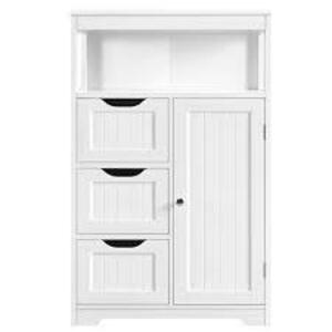 DESCRIPTION: (1) BATHROOM CABINET UNIT WITH 4 DRAWERS BRAND/MODEL: YAHEETECH #611214 INFORMATION: GRAY RETAIL$: $150.00 EA SIZE: IMAGES ARE FOR ILLUST