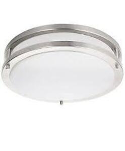 DESCRIPTION: (2) LED FLUSH MOUNT CEILING LIGHT BRAND/MODEL: ENERGETIC LIGHTING #MXL1074 RETAIL$: 50.00 EA SIZE: 11.8IN QTY: 2