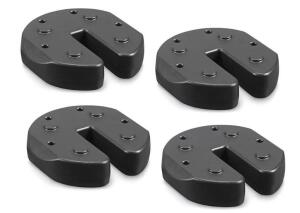 DESCRIPTION: (1) SET OF (4) CANOPY WEIGHTS BRAND/MODEL: ULINE #H-8015 INFORMATION: BLACK RETAIL$: $40.00 EA SIZE: 40 LB QTY: 1