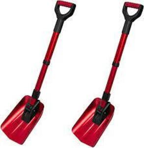 DESCRIPTION: (1) PACK OF (2) FOLDING EMERGENCY SHOVELS BRAND/MODEL: BIRDROCK #11227 INFORMATION: RED AND GREY RETAIL$: $50.75 EA QTY: 1