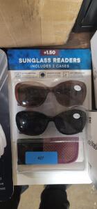 DESCRIPTION: (1) PACK OF (2) SUNGLASS READERS BRAND/MODEL: ICON EYEWEAR INFORMATION: ONE BROWN ONE BLACK RETAIL$: $25.00 EA SIZE: 1.50 + QTY: 1