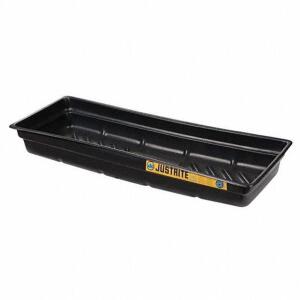 DESCRIPTION: (2) SPILL TRAY BRAND/MODEL: JUSTRITE #13M414 INFORMATION: BLACK RETAIL$: $106.72 EA SIZE: 5-1/2 IN H 46 IN L 16 IN W QTY: 2