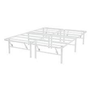 DESCRIPTION: (1) HIGH PROFILE FOLDABLE WHITE STEEL BED FRAME BRAND/MODEL: MAINSTAYS INFORMATION: WHITE RETAIL$: $100.00 EA SIZE: FULL QTY: 1