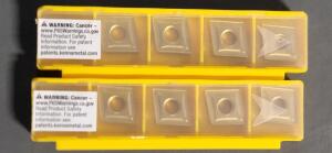 DESCRIPTION: (10) SOLID CARBIDE TURNING INSERTS BRAND/MODEL: KENNAMETAL 62287933 RETAIL$: 24.05 SIZE: CNMG432 QTY: 10