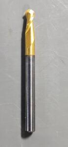 DESCRIPTION: (2) SOLID CARBIDE BALL END MIL BRAND/MODEL: HERTEL 74613159 RETAIL$: 21.83 SIZE: 1/8" DIA, 1.4 ; LOC QTY: 2